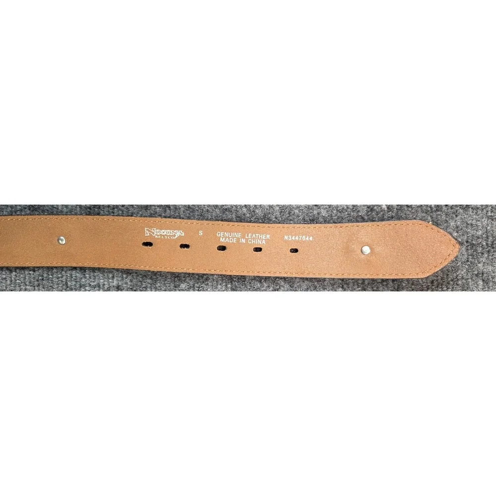 Nocona Belt Womens Small Brown Leather Rhinestone Buckle